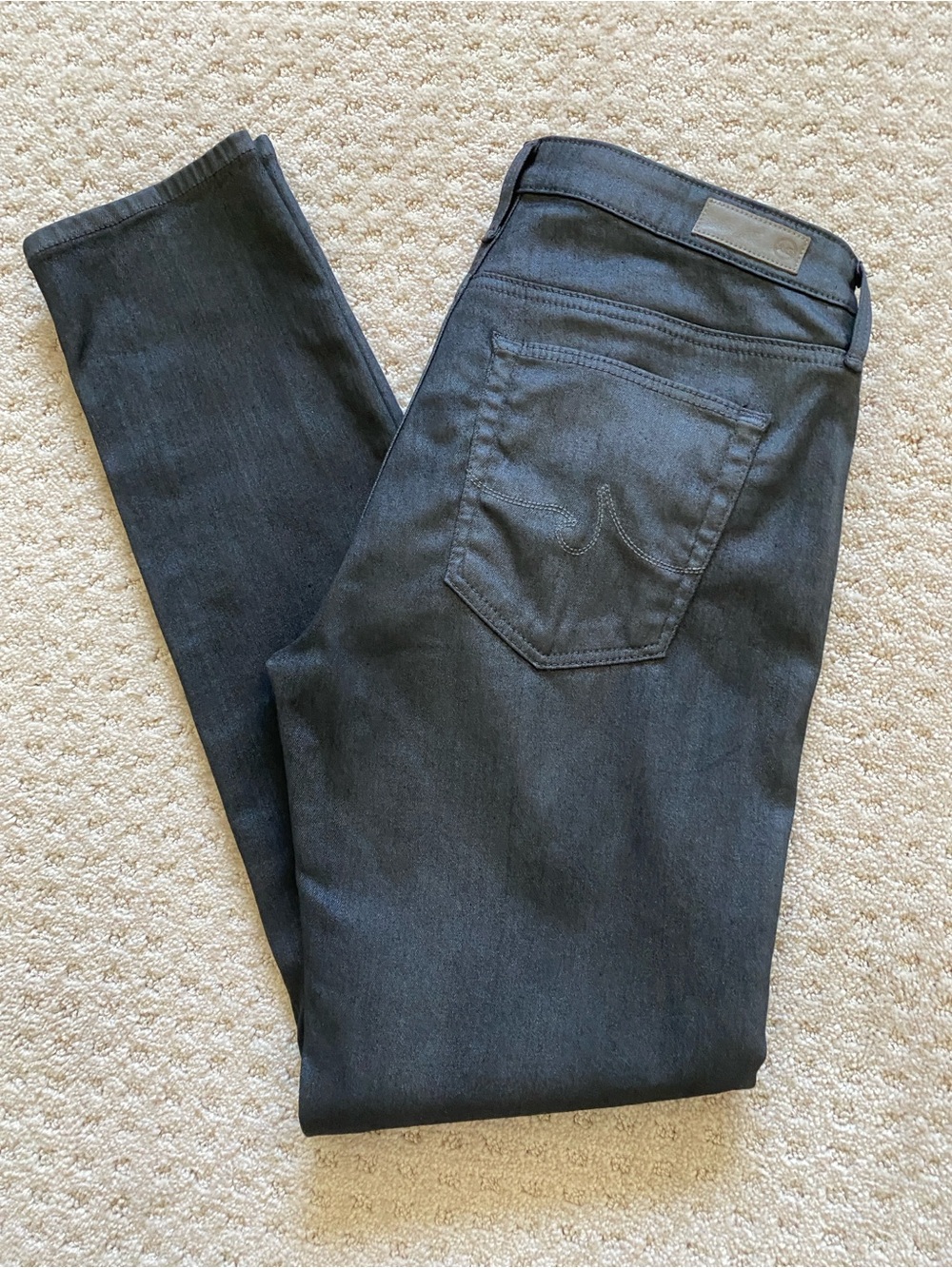 AG Adriano Goldschmied 'Prima Cigarette' Coated Jeans